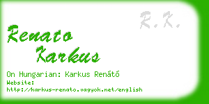 renato karkus business card