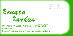 renato karkus business card